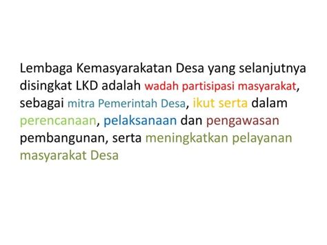 Lembaga Kemasyarakatan Desa Pptx