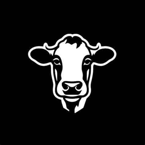 Premium Vector Cow Minimalist And Flat Logo Vector Illustration