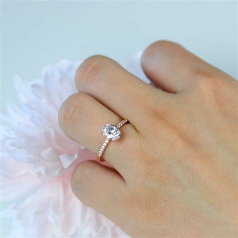 1 5 Ct Oval Cut Solitaire Engagement Ring Sterling Silver Etsy