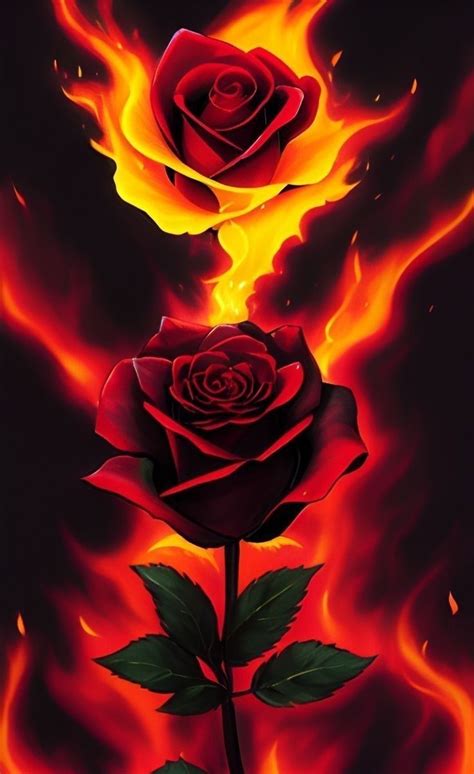 Pin By 👑queensociety👑 On Queens Fire Flame 🔥 Roses🩷🔥and Rainbow Roses🌈 In