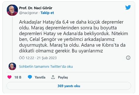 Prof Naci Görür den Hatay depremi sonrası yeni uyarı Yeni Akit