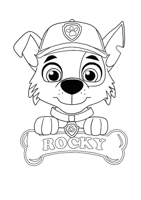 Paw Patrol Rocky Coloring Pages - 4 Free Printable Coloring Sheets | 2021