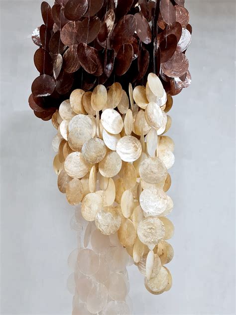 Vintage Capiz Shell Chandelier Pendant Kroonluchter Schelpen Hanglamp