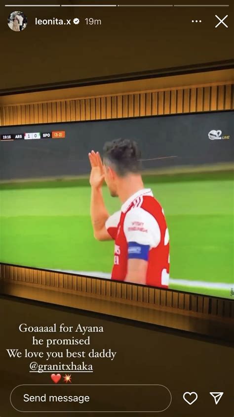 Afcstuff On Twitter Granit Xhakas Wife Leonita On Instagram Story