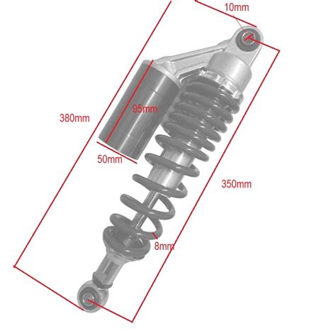 Amortiguador Trasero Mm Lt Cm R Di Mm Negro Duery