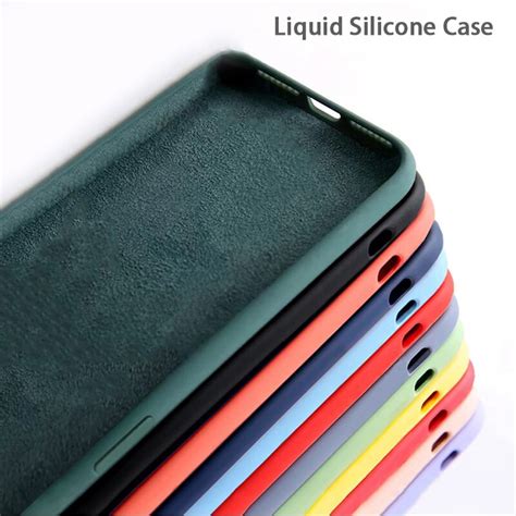 Funda De Silicona L Quida Para Tel Fono M Vil Carcasa Suave A Prueba