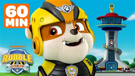 Rubble S Epic Lookout Tower Rescues W Paw Patrol Chase And Skye Compilation Rubble And Crew