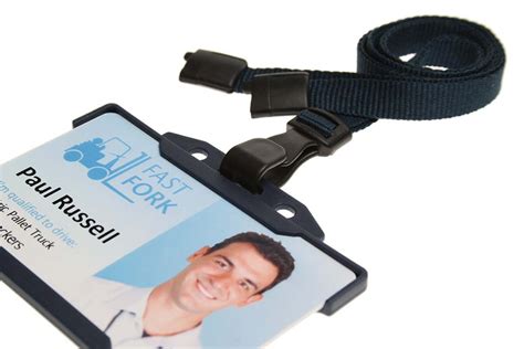 Plain Dark Blue Lanyards With Breakaway And Plastic J Clip Pack Of