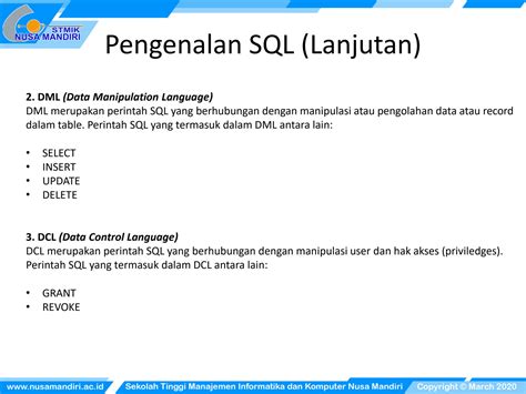 SOLUTION 6 Dasar Dasar Sql Dan Perintah Ddl Dml Studypool