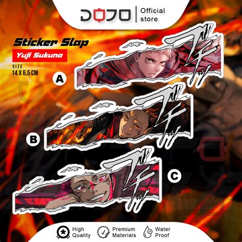 Jual Sticker Vinyl Anime Jujutsu Kaisen Warning Motor Mobil Jdm