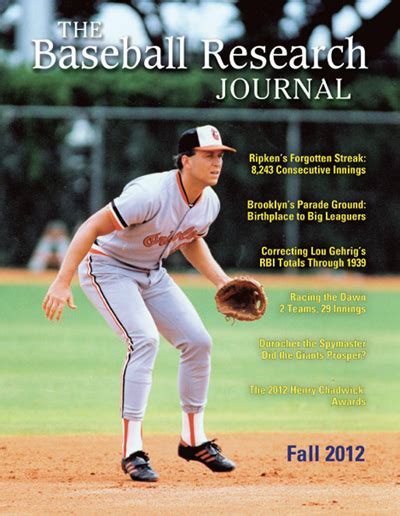 Fall 2012 Baseball Research Journal Society For American Baseball