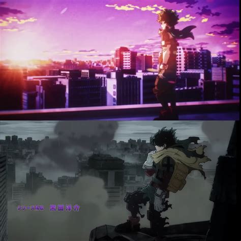 The Best "Before X After" scenes from MHA so far, this is war : r ...