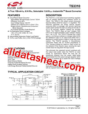 TS3310ITD1022T Datasheet PDF Silicon Laboratories