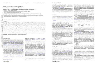 GRB jet structure and the jet break | Papers With Code