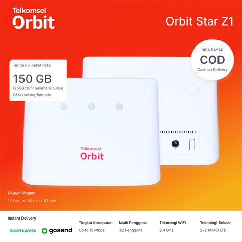 Jual Telkomsel Orbit Star Z Modem Wifi G High Speed Bonus Data