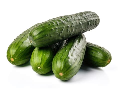 Premium Photo Fresh Cucumbers Isolated On White