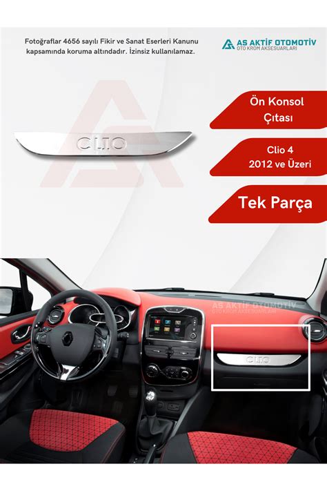 Renault Clio Hb D Sw N Konsol Tas Ve Zeri Krom Paslanmaz