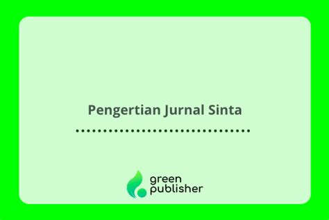 Cara Upload Jurnal Di Sinta Greenpublisher Solusi Publikasi Jurnal