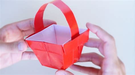 Cómo hacer una CESTITA de Papel Origami YouTube