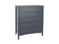 Core Como Midnight Blue 5 Drawer Chest Of Drawers