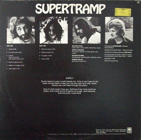 Classic Rock Covers Database: Supertramp - Supertramp (1970)