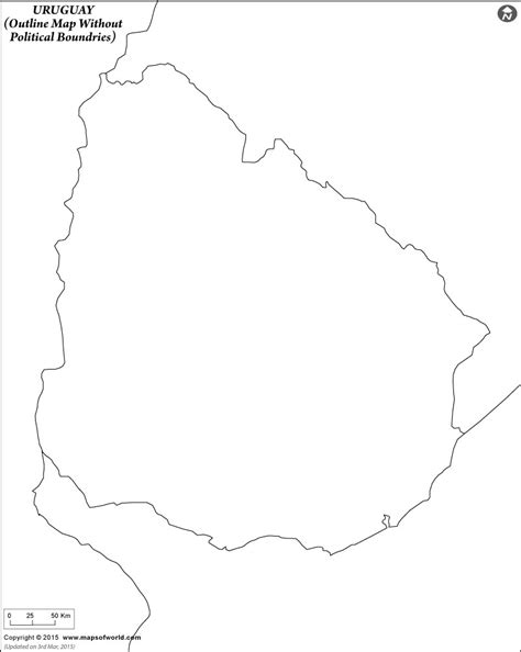 Uruguay Map Outline | Blank Map of Uruguay