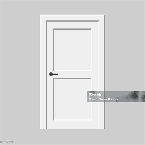 pintu vektor elemen objek interior ilustrasi stok  gambar