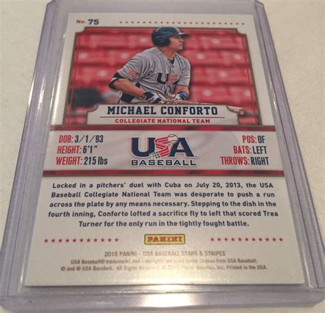 2015 Panini USA Stars Stripes Baseball Michael Conforto Longevity