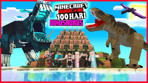 3000 HARI SURVIVAL HARDCORE DI PULAU KECIL DINOSAURUS DI MINECRAFT TAPI