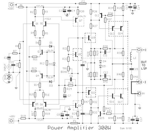 300 watt amplifier circuit