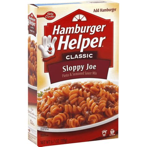 Hamburger Helper Classic Pasta Sauce Mix Sloppy Joe Packaged Meals