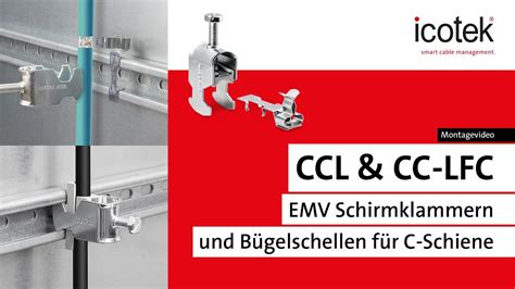 EMV Schirmklammern und Bügelschellen für C Schiene CCL CC LFC