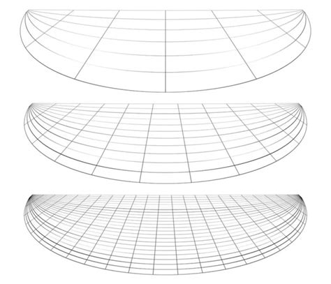 Graticule Grid Mesh Plane With Deform Distorsion Effect Reticular