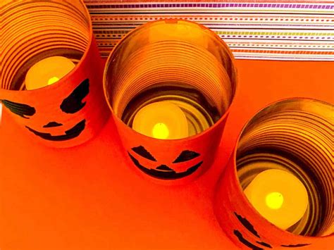 DIY Halloween Tin Can Lanterns - Single Girl's DIY