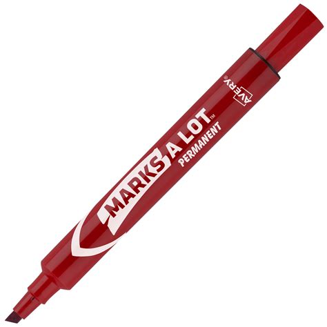 Aver Marks A Lot Permanent Markers Large Desk Style 1 Red Marker