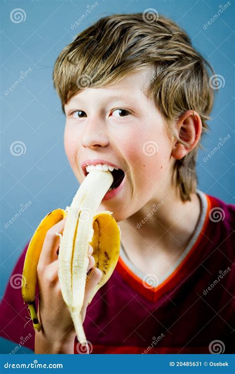 Eating A Banana Stock Image - Image: 20485631