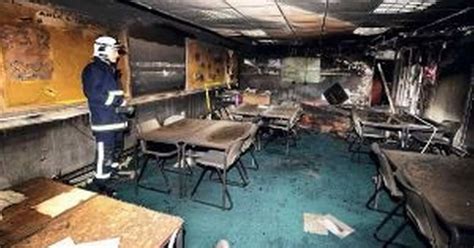 school badly damaged  arson attack manchester evening news