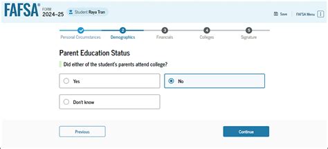 How To Answer Fafsa Student Demographics Information Questions Gender