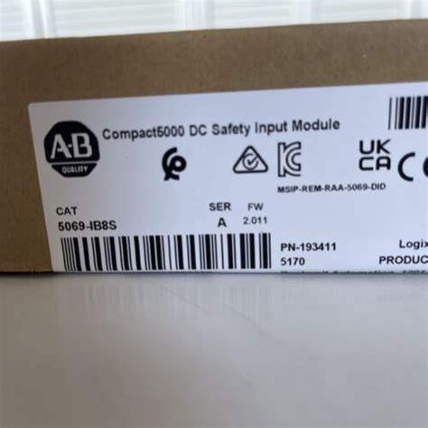 NEW AB 5069 IB8S Safety Input Module 24VDC Free Shipping 885630551098