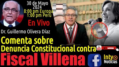 FISCAL VILLENA ESTÁ ACTUANDO DENTRO DE LA LEY CON APEGO A LEY 27399