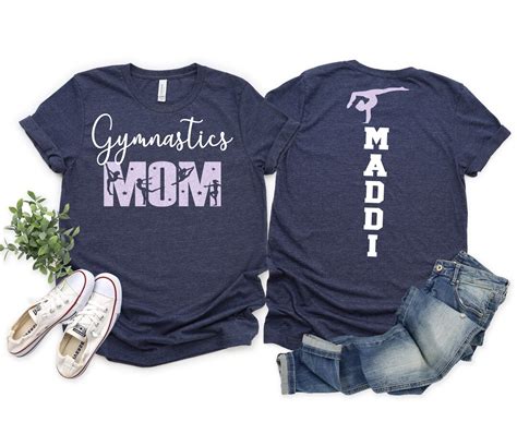 Glitter Gymnastics Mom Shirt Personalized Gymnastics Mom Shirt Glitter