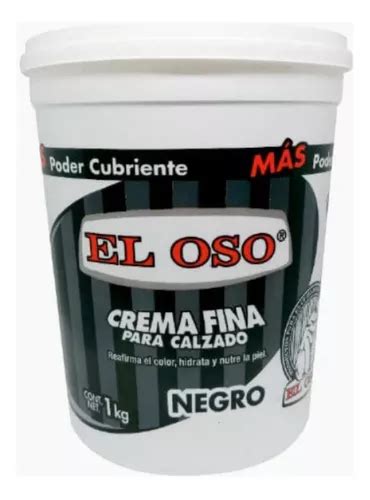 Crema Fina Para Bolear Calzado Negro El Oso 1kg