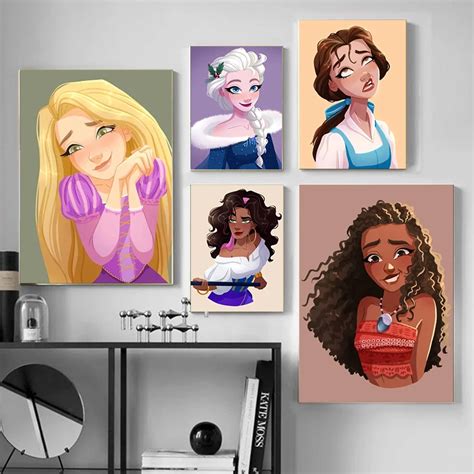 Disney Prenses Anna Elsa Tuval Resimleri Karikat R Komik K Z Posteri Ve