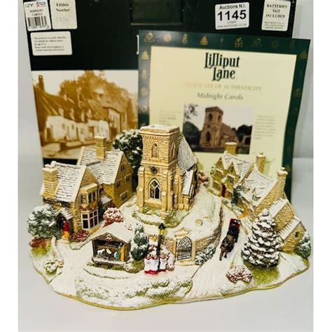 Boxed Lilliput Lane Ltd Ed Illuminated Model Midnight Carols