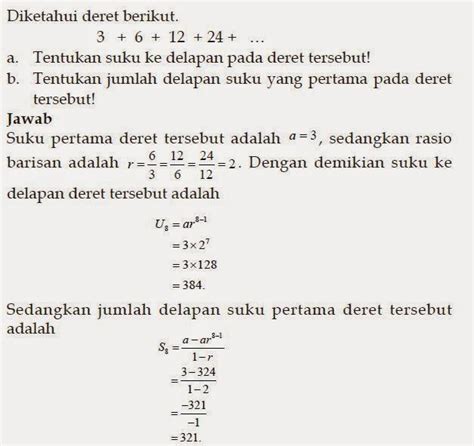 Rumus Dan Contoh Soal Barisan Geometri Berpendidikancom