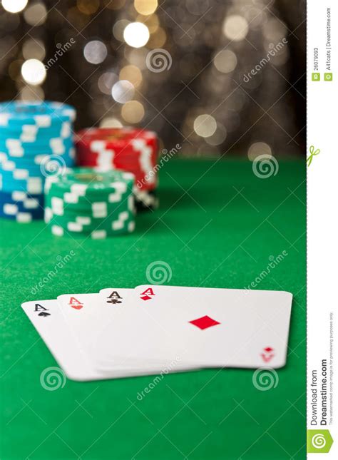 Four ace on a poker table stock image. Image of concept - 26079093