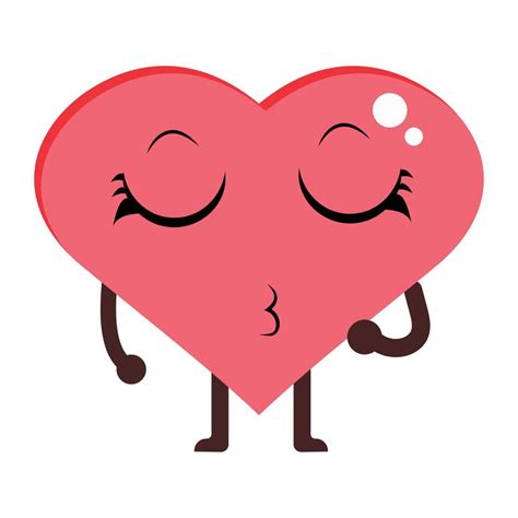 Cartoon Heart Character Cute Love Symbols With Face 17157168 Vector