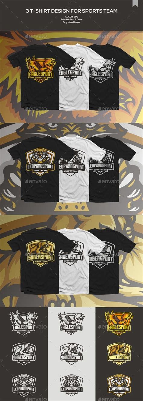 3 T-Shirt Designs For Sport Team - T-Shirt Design | Tshirt designs ...