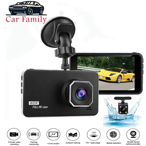 Coche Familia Dash Cam Doble Lente Coche Dvr Pulgadas Pantalla T Ctil