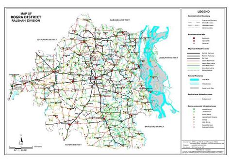 Maps of Bangladesh: Bogra District